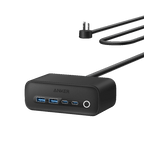 Anker USB hub with multiple ports on a white background