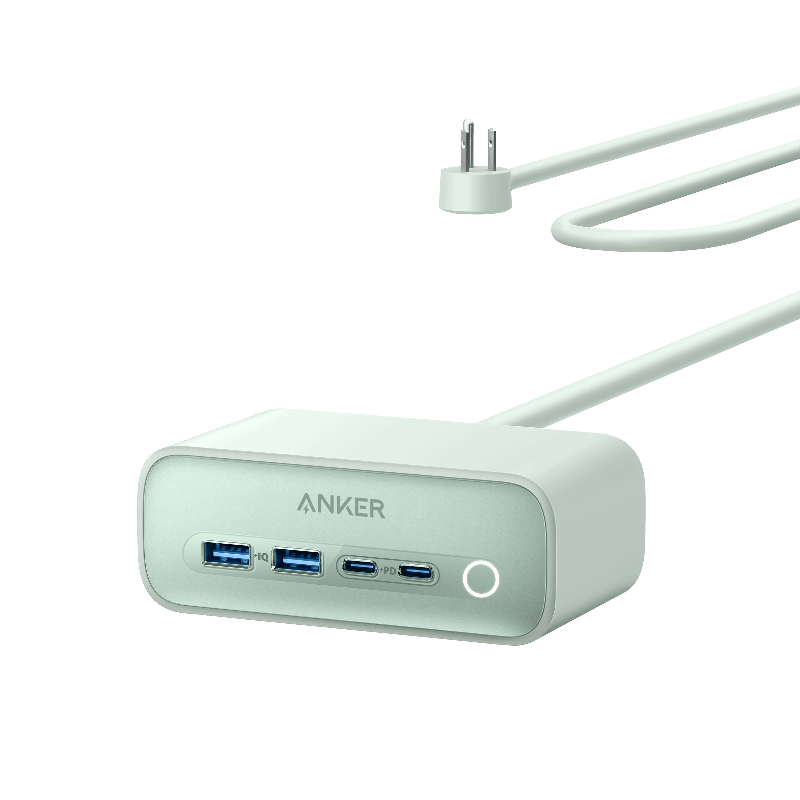 Anker USB hub with multiple ports on a white background