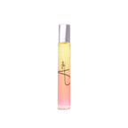 Roll-on perfume bottle with gradient design on a solid background