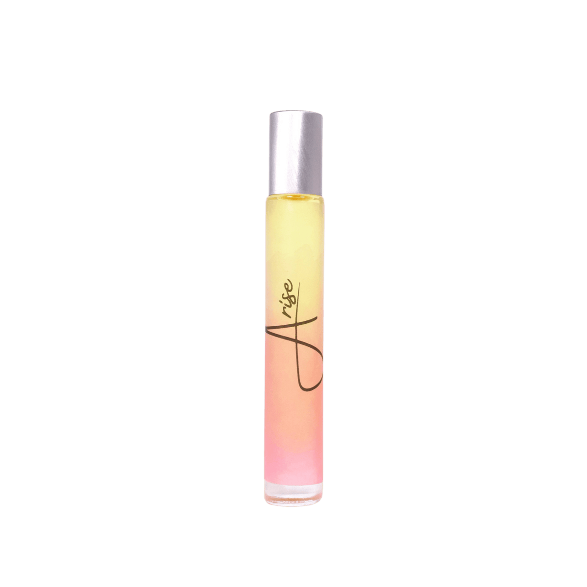 Roll-on perfume bottle with gradient design on a solid background