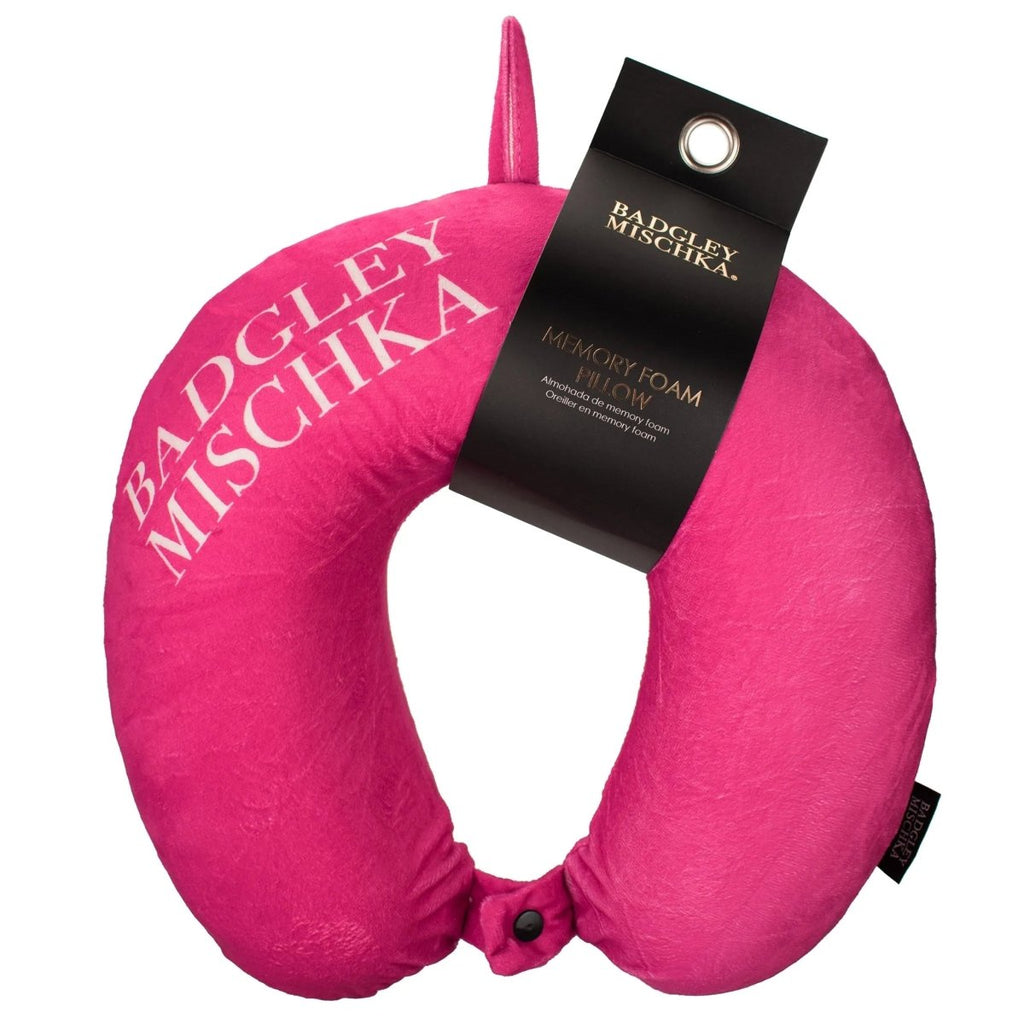Badgley Mischka Memory Foam Travel Neck Pillow - 3ozs