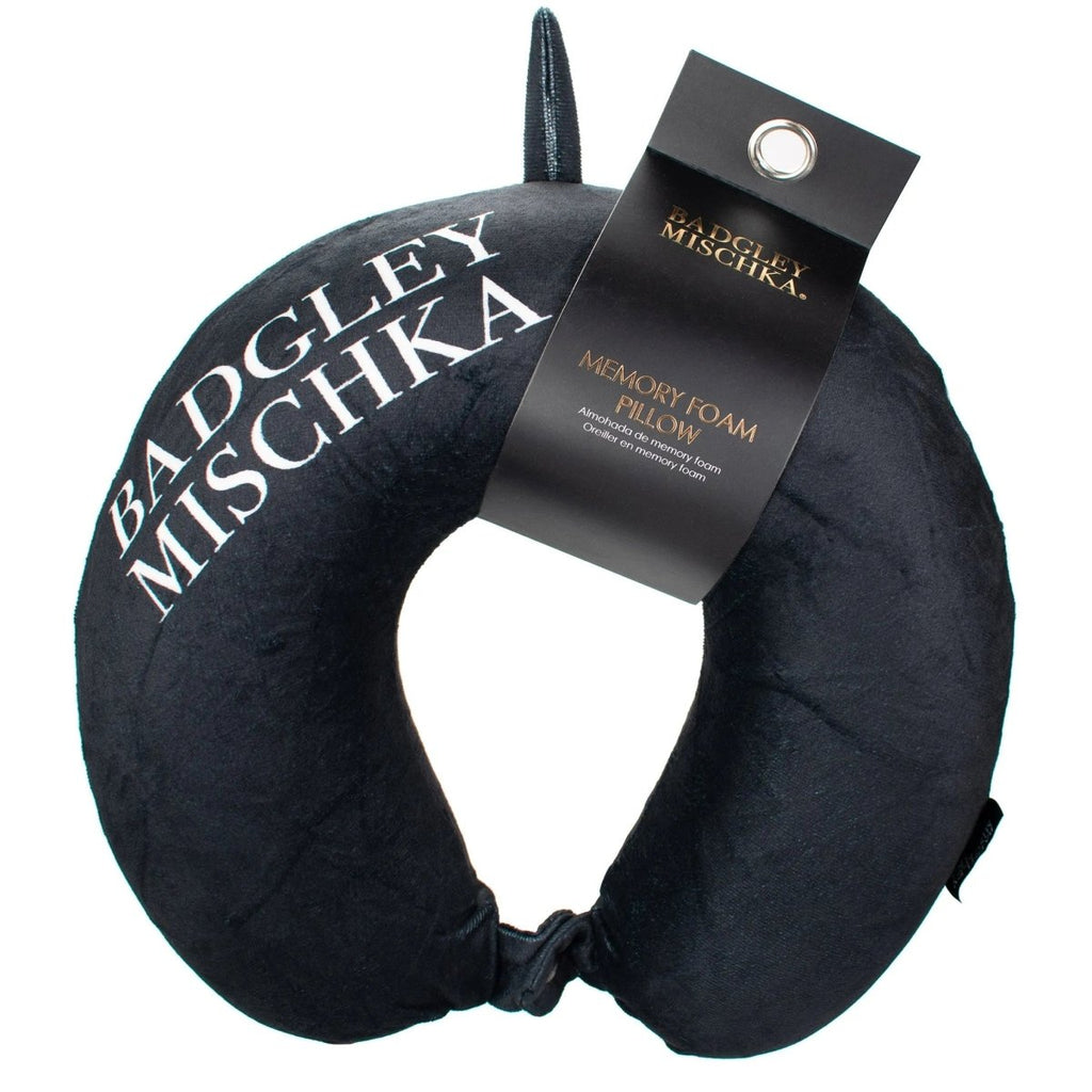 Badgley Mischka Memory Foam Travel Neck Pillow - 3ozs