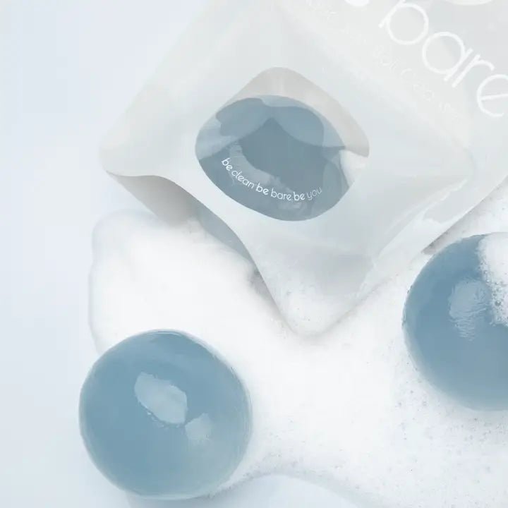 be bare Twist Ball Cleanser – Aqua Jelly Ball for travel size essentials