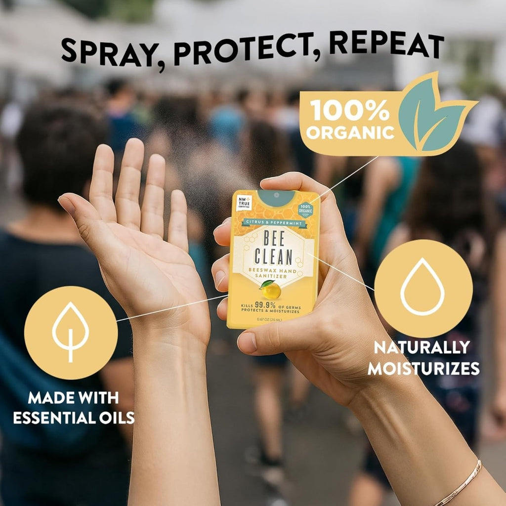 Bee Clean Beeswax Hand Sanitizer for travel size essentials