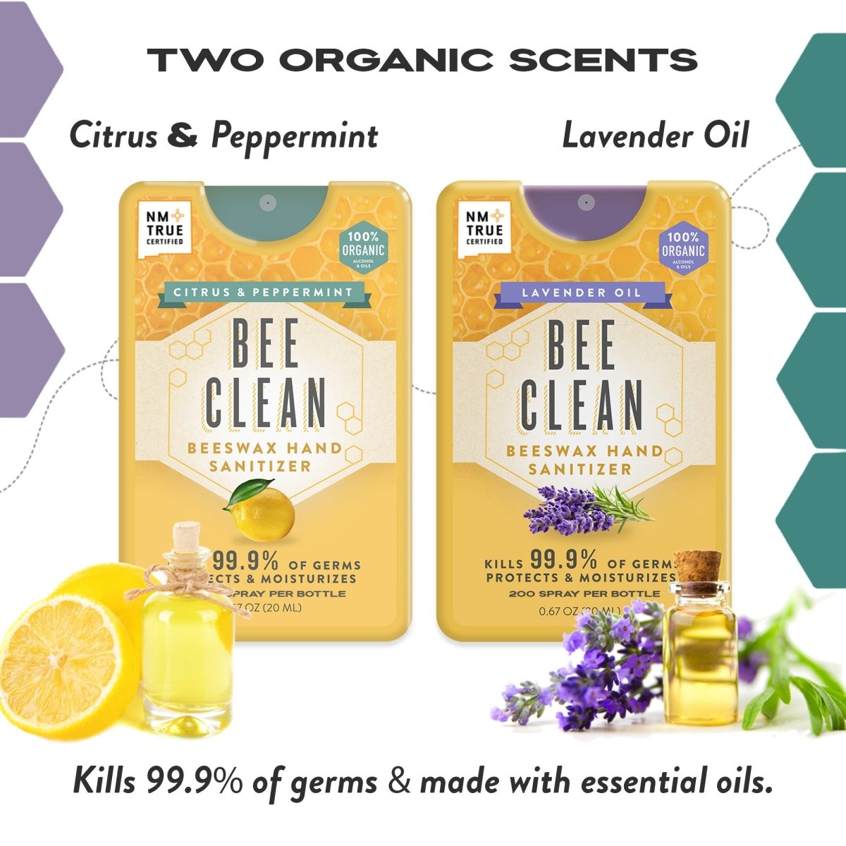 Bee Clean Beeswax Hand Sanitizer in Citrus & Lavender scents