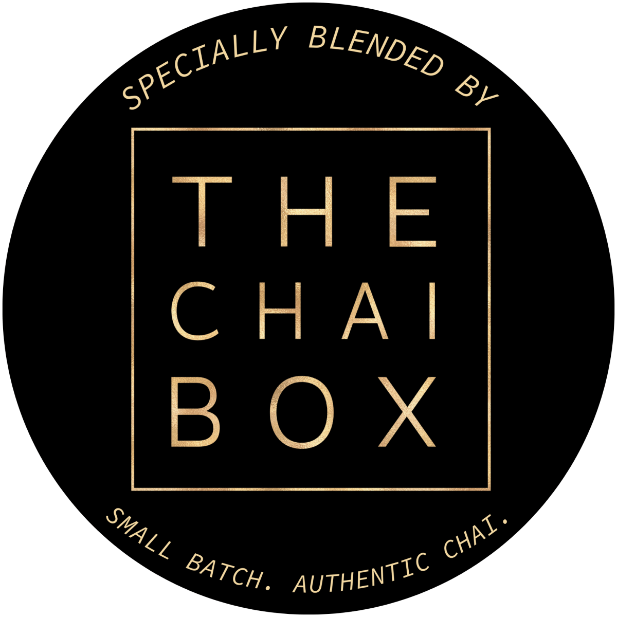 The Chai Box logo for authentic, small-batch chai.
