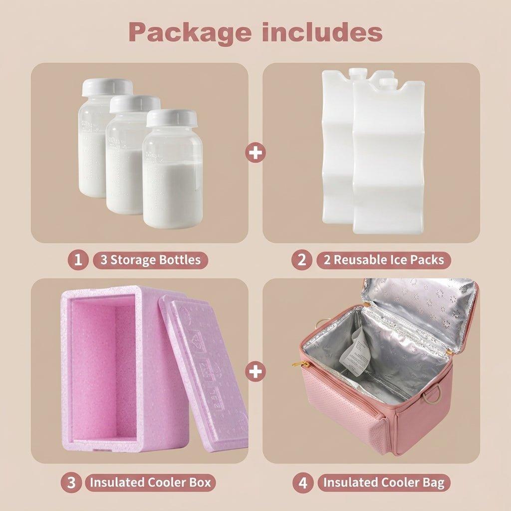 Breastmilk Cooler Bag with Detachable Insulation Box Set - 3ozs