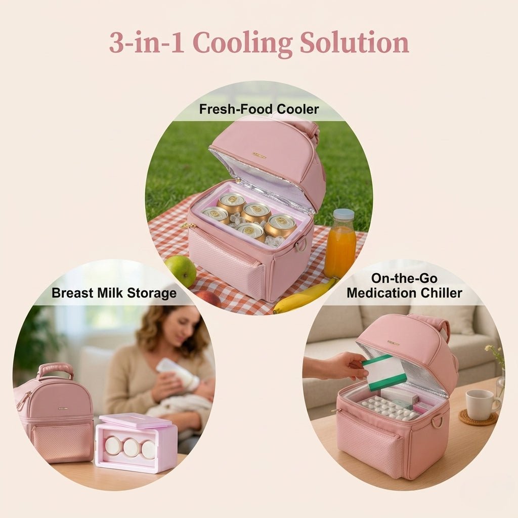 Breastmilk Cooler Bag with Detachable Insulation Box Set - 3ozs