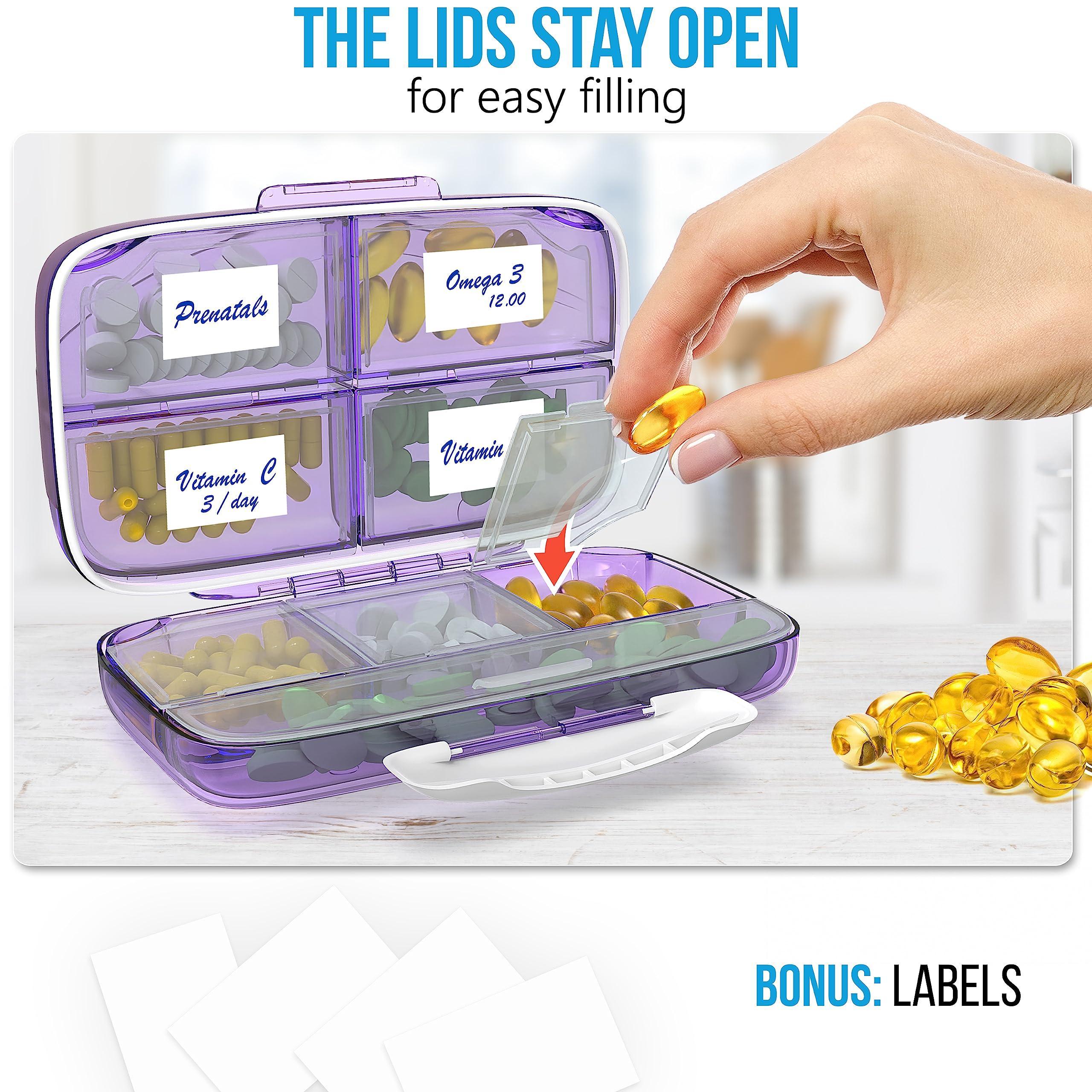 Airtight Pill Organizer – Large Damp-Proof Travel Dispenser