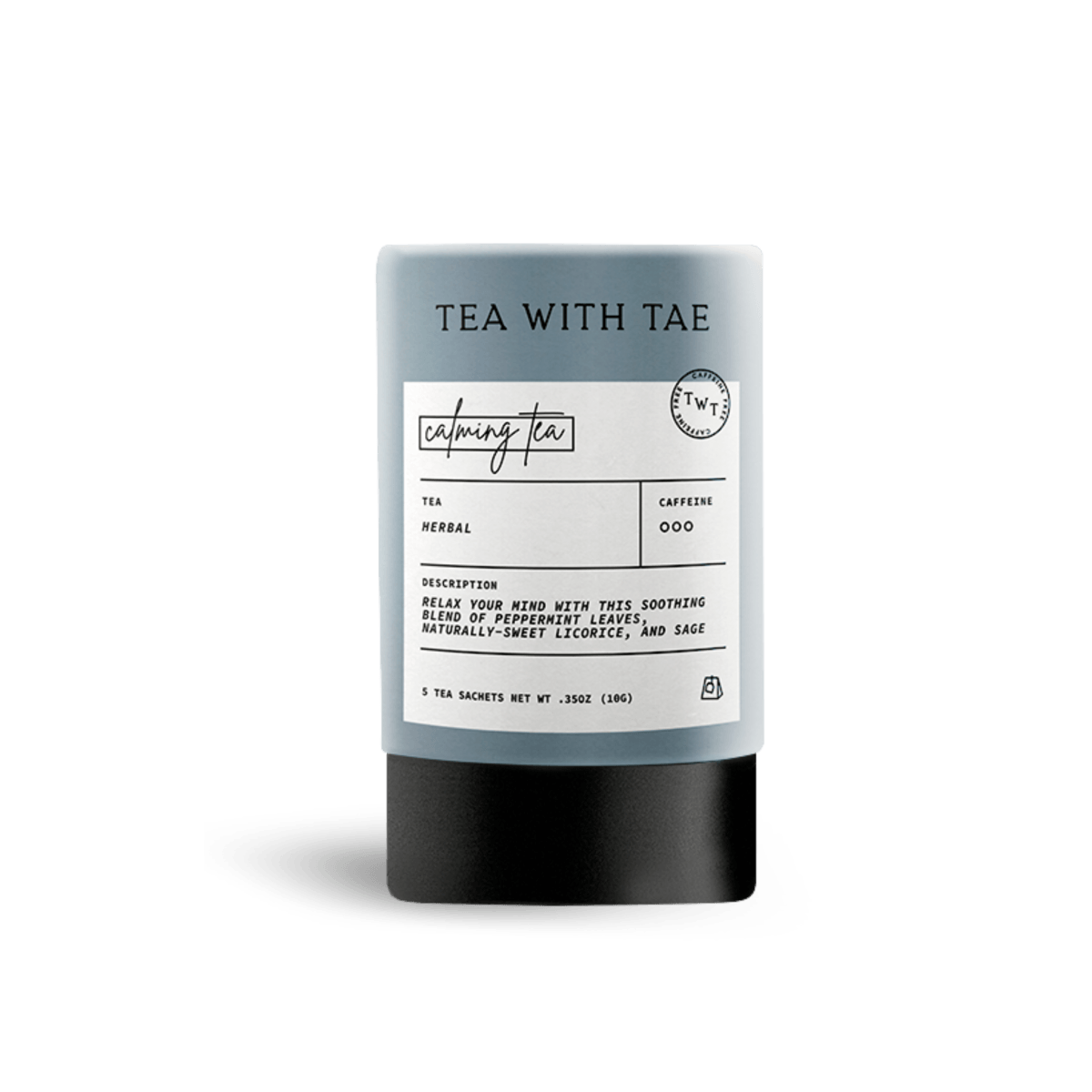 Calming Tea Mini Tube – Herbal Clarity Blend (5 Sachets) - travel size essentials