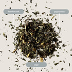 Calming Tea Mini Tube – Herbal Clarity Blend (5 Sachets) - peppermint, licorice root, sage herbs