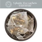 Calming Tea Mini Tube – Herbal Clarity Blend (5 Sachets) in travel size essentials.