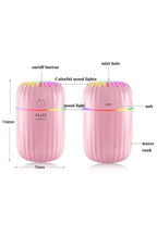 Colorful LED Mini Humidifier & Diffuser – Portable Aromatherapy