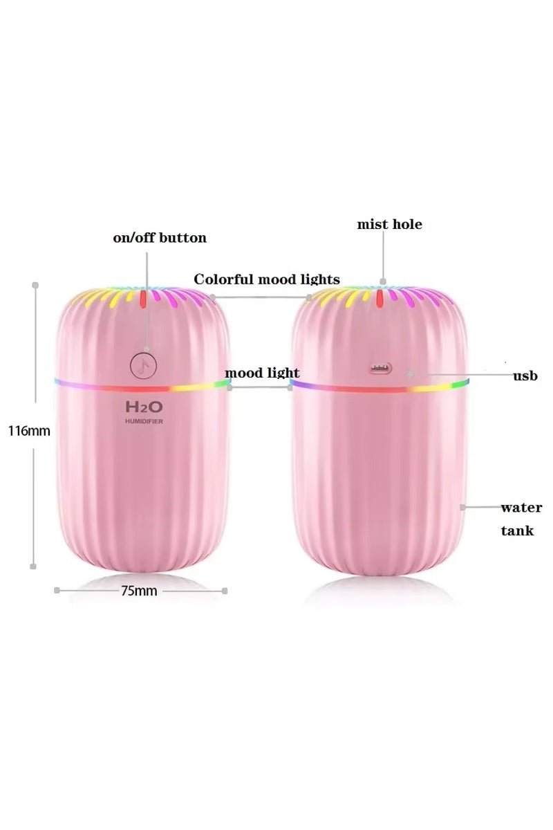 Colorful LED Mini Humidifier & Diffuser – Portable Aromatherapy