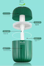 Colorful LED Mini Humidifier & Diffuser – Portable Aromatherapy features an automatic power off and filters for fresh air.