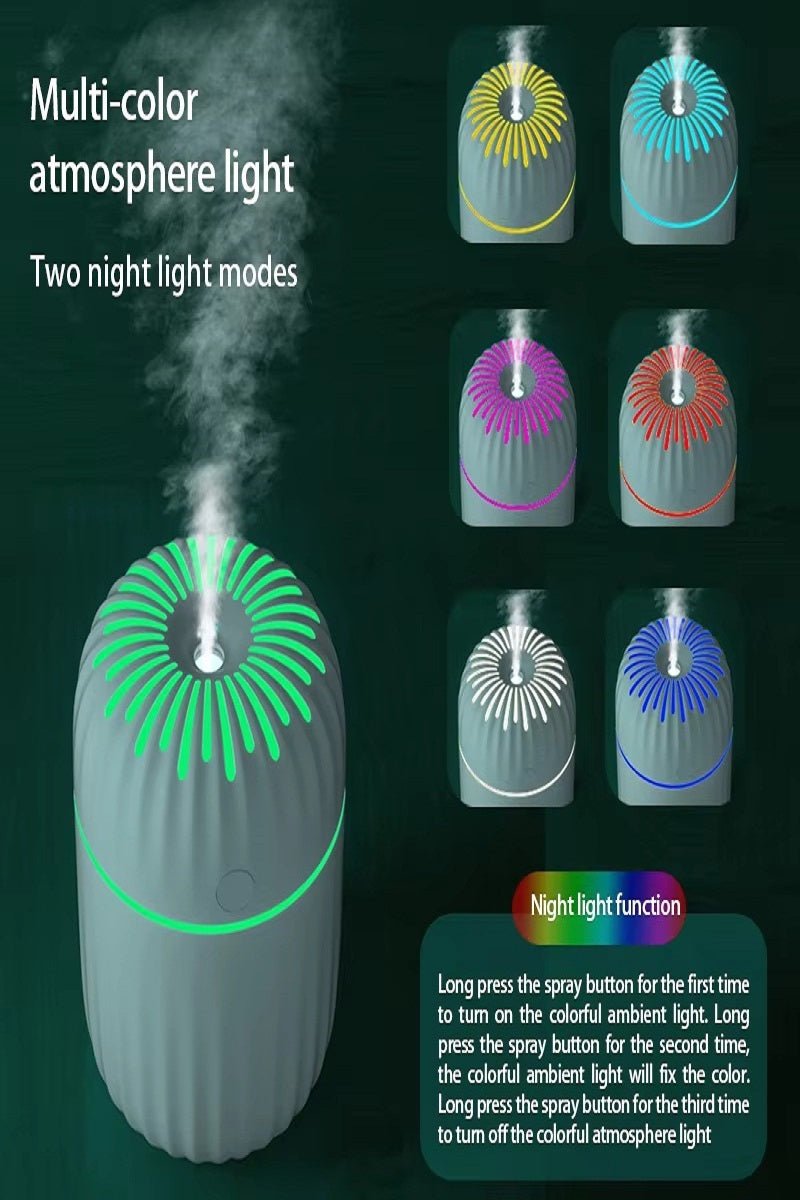 Colorful LED Mini Humidifier & Diffuser – Portable Aromatherapy in multiple light modes.