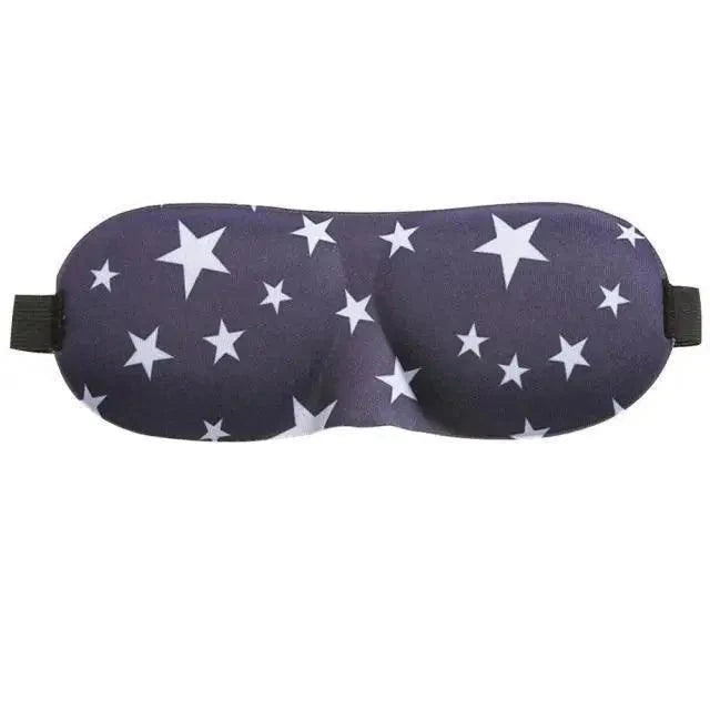 Sleep mask with star pattern on a white background