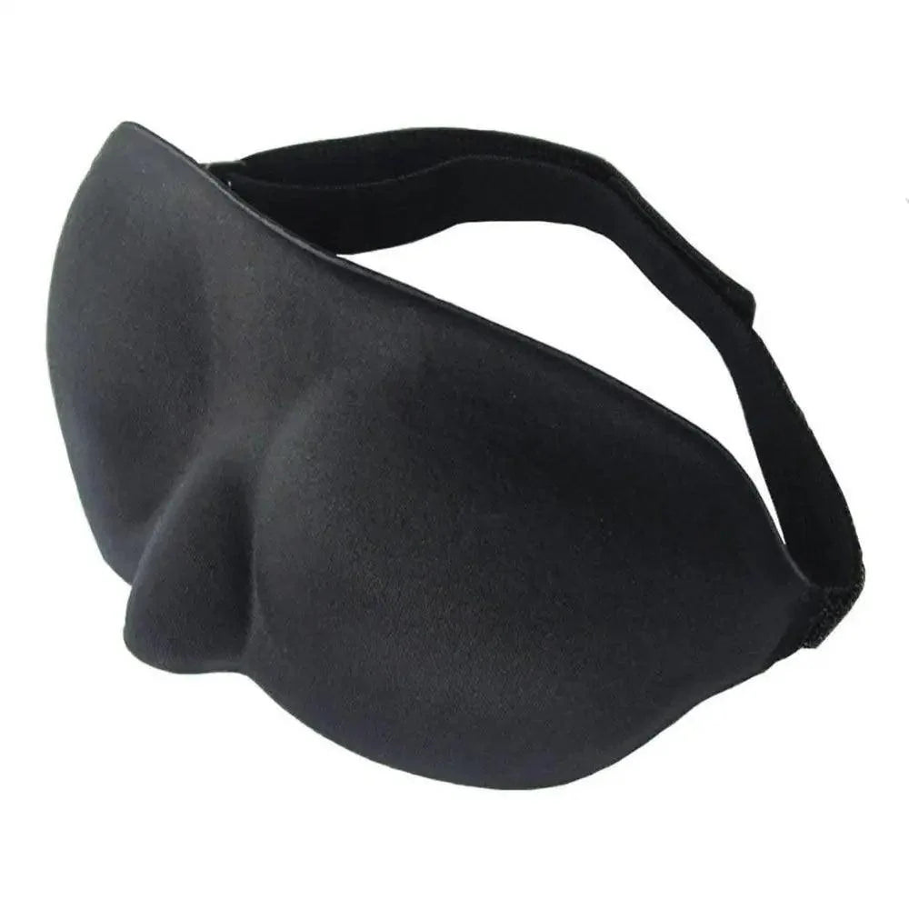 Black sleep mask on a white background