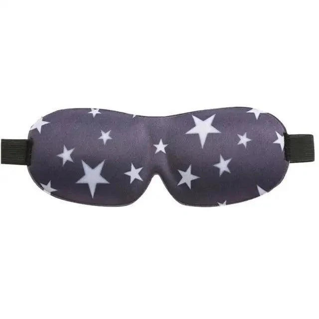 Sleep mask with star pattern on a white background