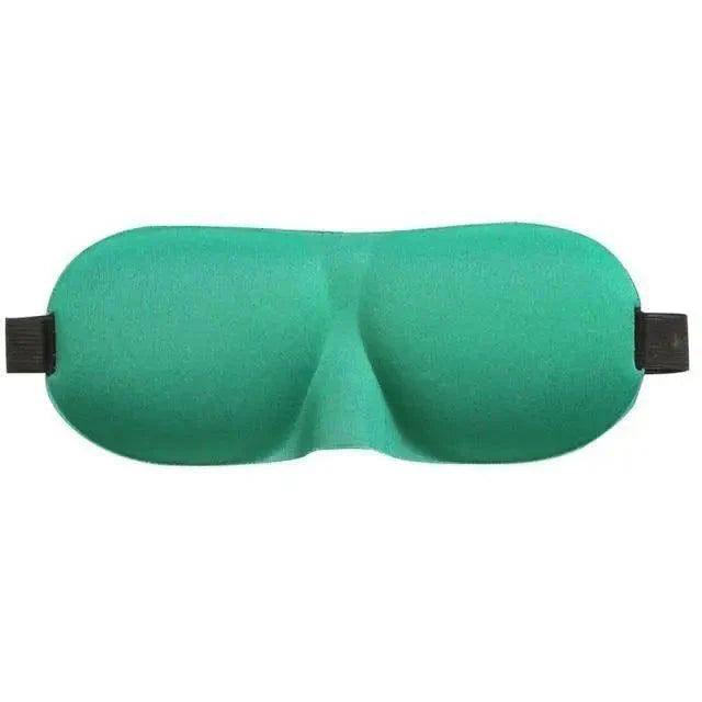 Green sleep mask on a white background