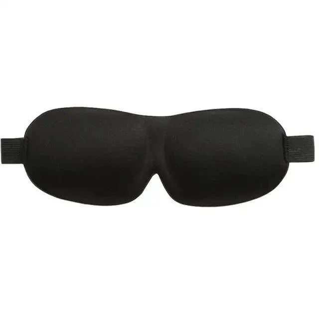 Black sleep mask on a white background