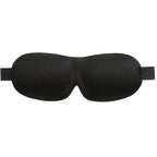 Black sleep mask on a white background