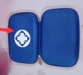 Compact Emergency First Aid Organizer in blue EVA material