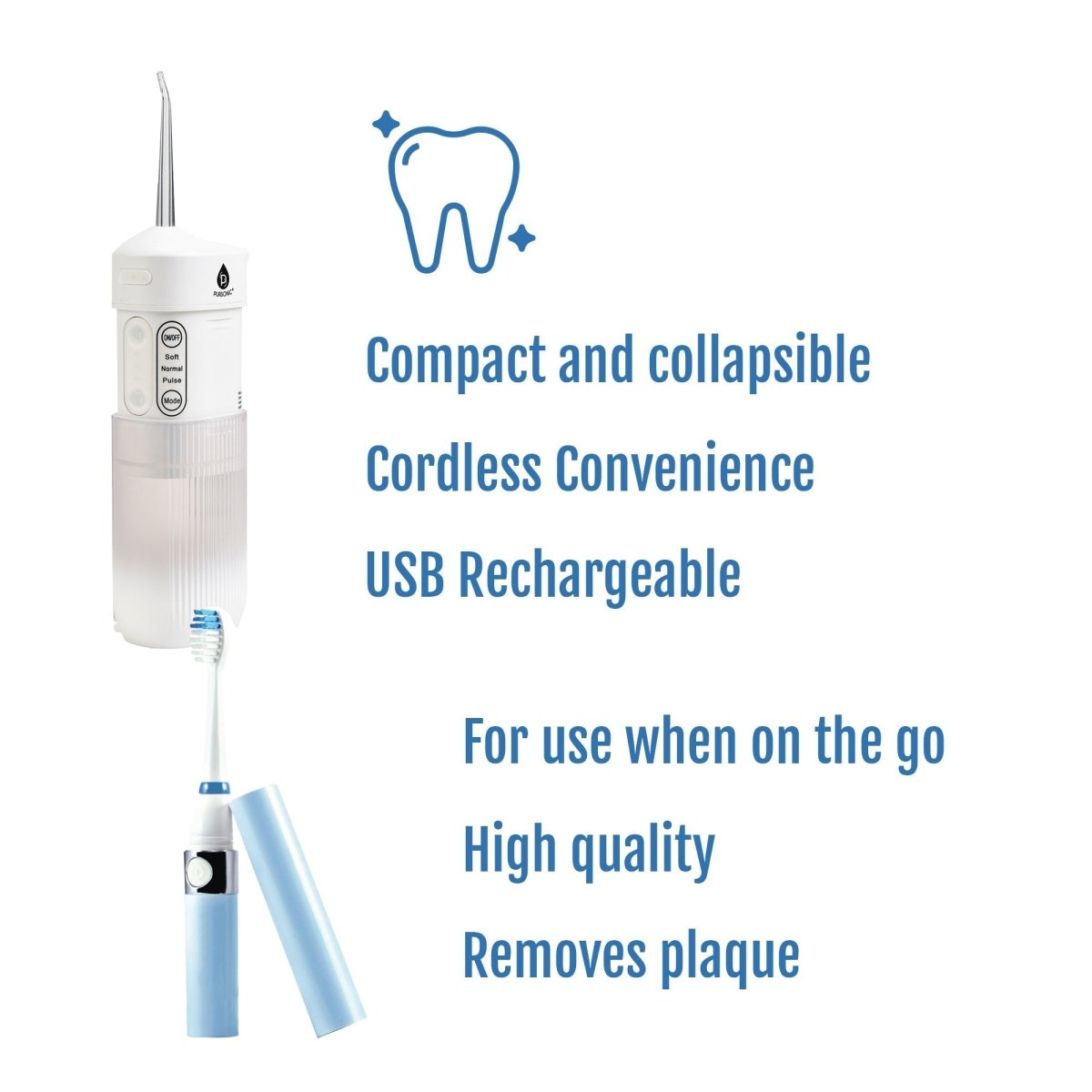Compact Travel Oral Care Bundle with collapsible design