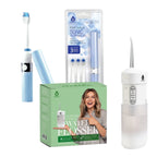 Compact Travel Oral Care Bundle with portable flosser and toothbrush