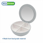 Compact Travel Pill Organizer with Mirror for travel size essentials