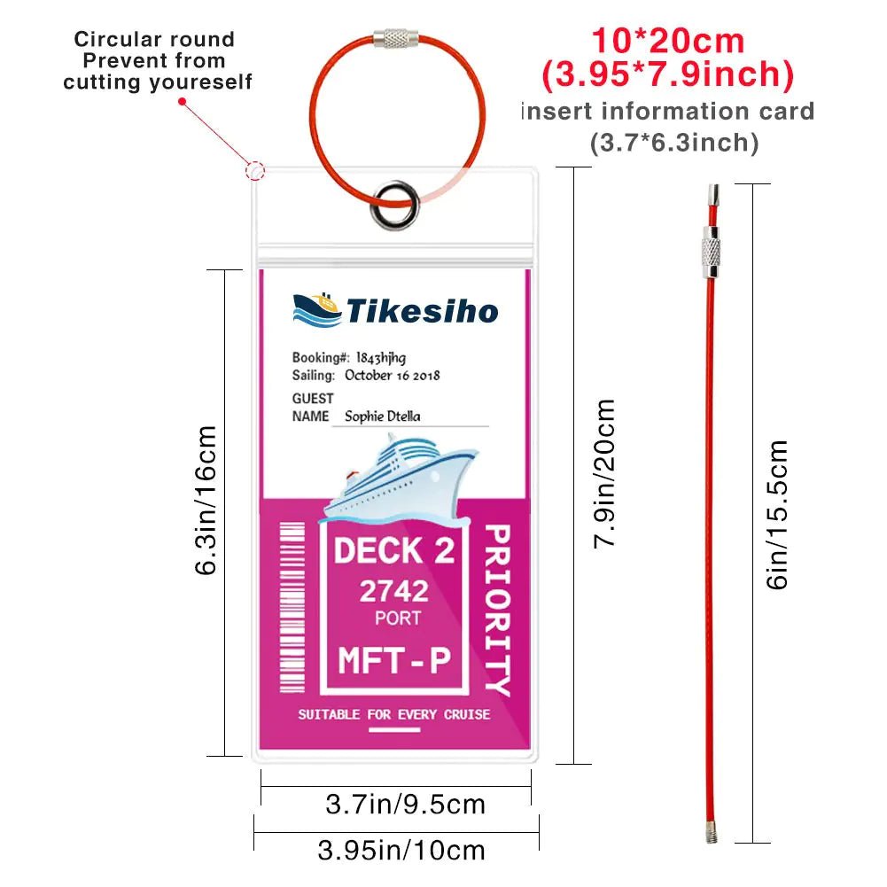 Cruise Luggage Tag Holders (12 - Pack) - 3ozs