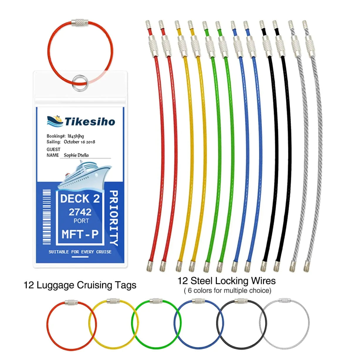 Cruise Luggage Tag Holders (12 - Pack) - 3ozs