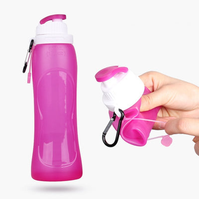 Collapsible Soft Water Bottle – 500ml BPA-Free Silicone