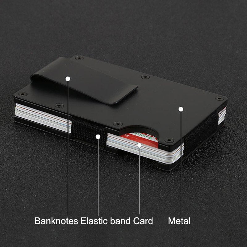 Aluminum RFID Card Holder + Money Clip
