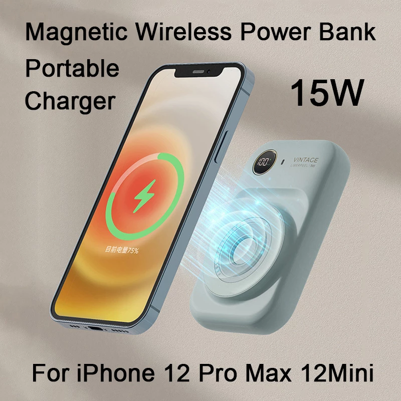 Magnetic Power Bank – 10,000mAh Dual-Line Portable Charger with PD20W Output