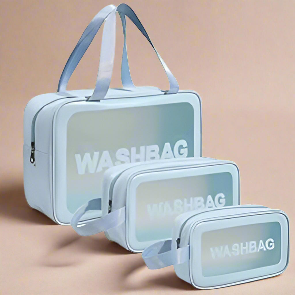 Set of three makeup pouches