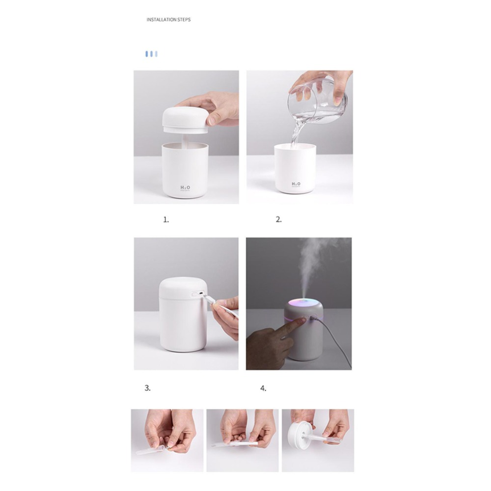 Mini Aroma Humidifier – USB-Powered Essential Oil Diffuse