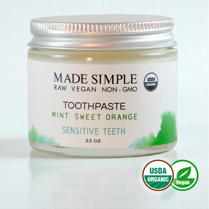 Mint Sweet Orange Toothpaste – Certified Organic & Vegan Oral Care (2 oz)