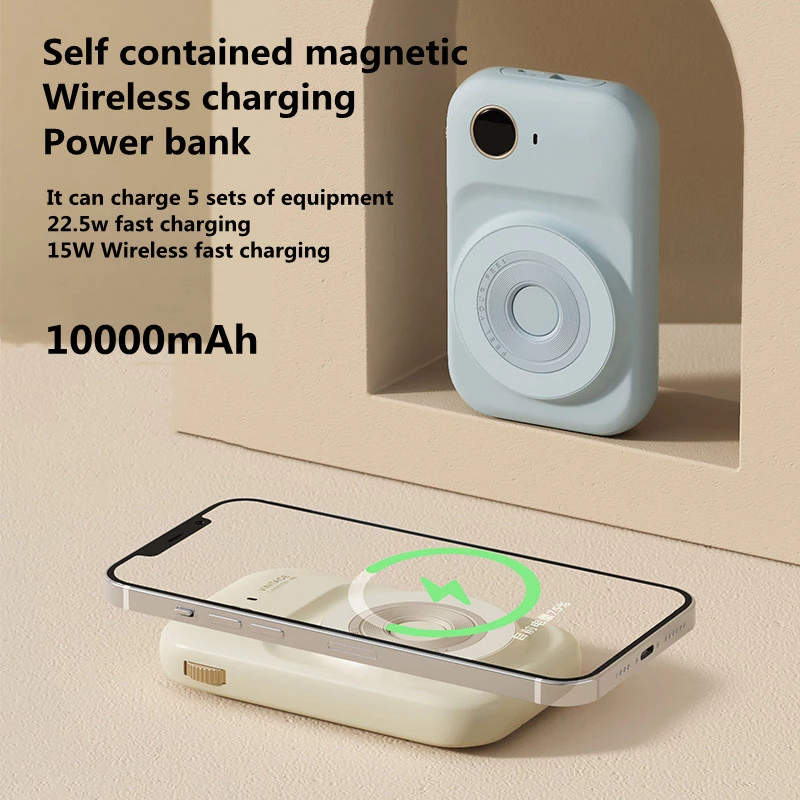 Magnetic Power Bank – 10,000mAh Dual-Line Portable Charger with PD20W Output