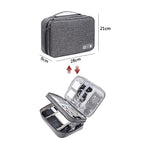 Double-Layer Tech & Cable Organizer for travel size essentials