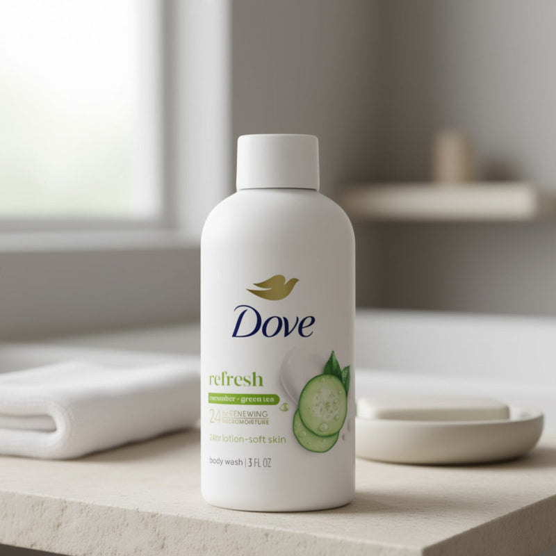 Dove Cucumber & Green Tea Body Wash (3oz) - 3ozs