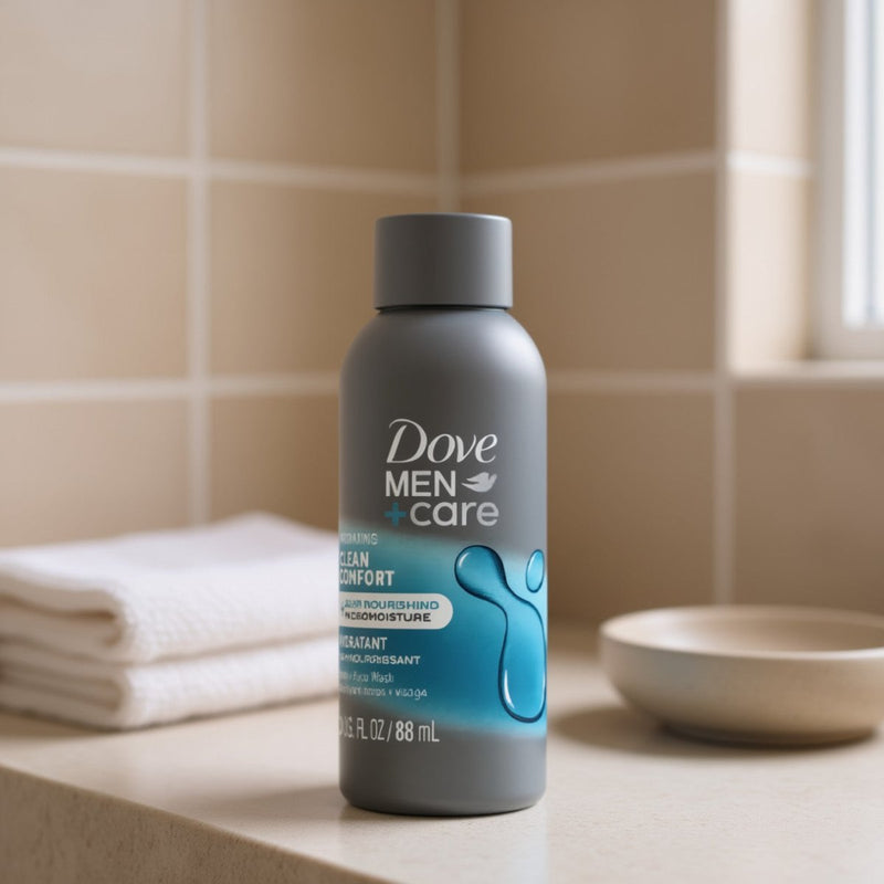 Dove Men - Care Clean Comfort Body & Face Wash (Travel Size) - 3ozs