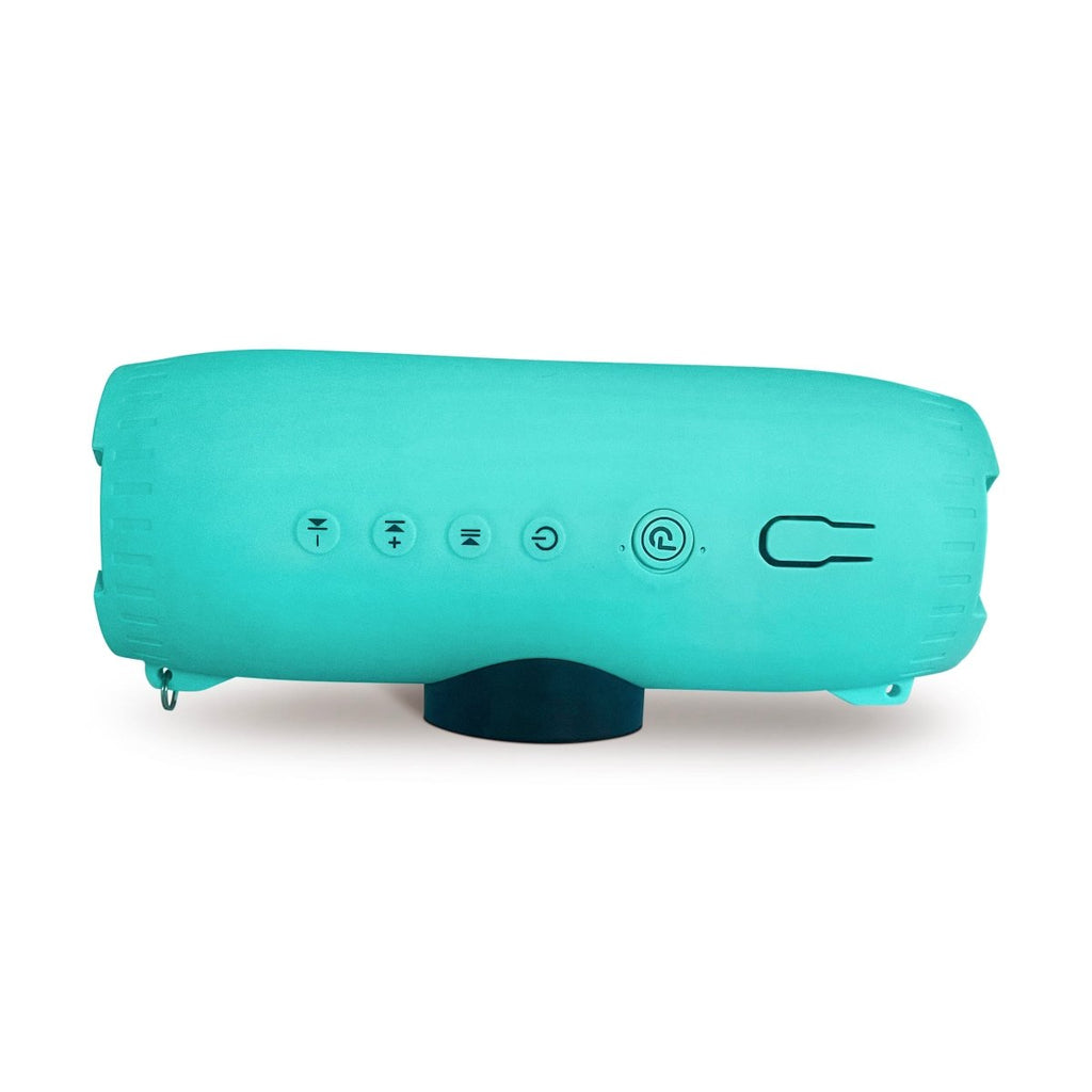 DryTunes Floating Adventure Speaker in vibrant teal color.
