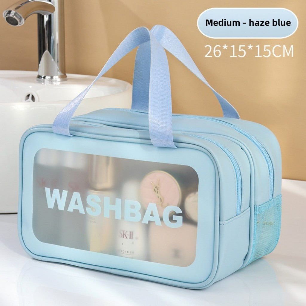 Dual-Layer Wet/Dry Beach & Toiletry Bag in haze blue