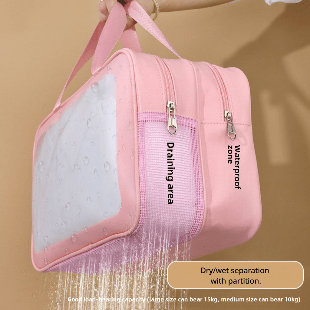 Dual-Layer Wet/Dry Beach & Toiletry Bag for travel essentials