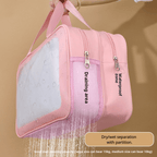 Dual-Layer Wet/Dry Beach & Toiletry Bag for travel essentials