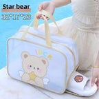 Dual-Layer Wet/Dry Beach & Toiletry Bag with cute design