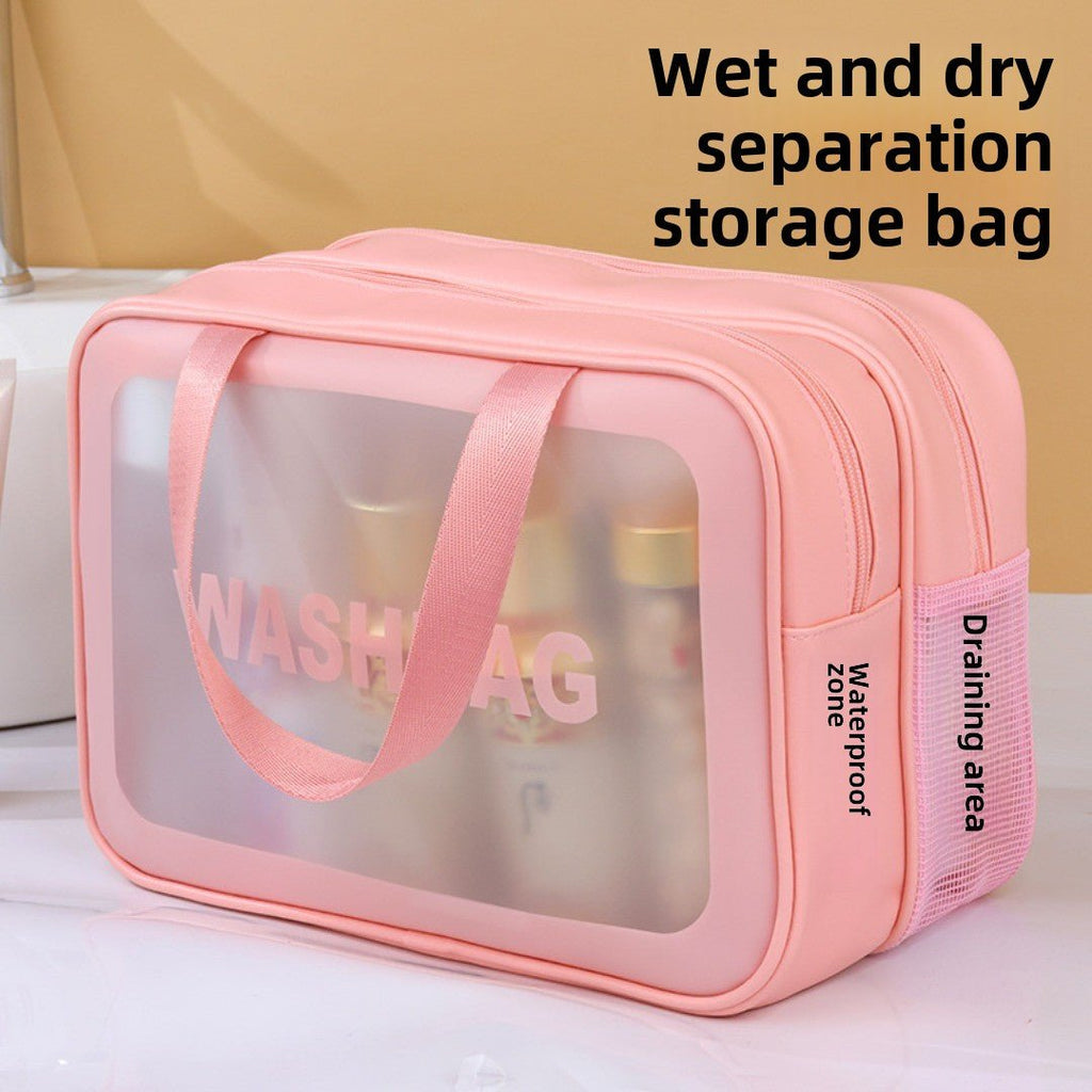 Dual-Layer Wet/Dry Beach & Toiletry Bag for travel size essentials