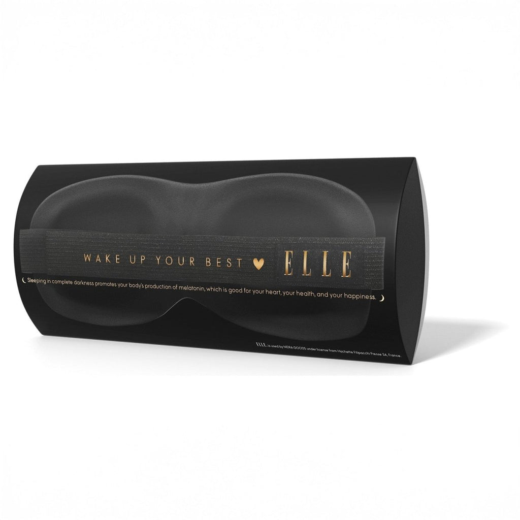 ELLE Contoured Sleep Mask in sleek packaging for travel size essentials