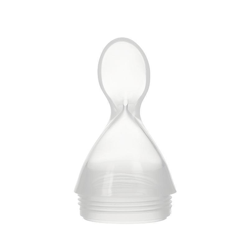 Ergonomic Silicone Baby Squeeze Bottle & Feeding Spoon - 3ozs